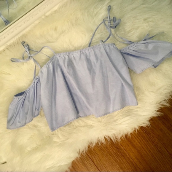 2/$40 FOREVER 21 Off the Shoulder Crop Top NWOT - Picture 4 of 4